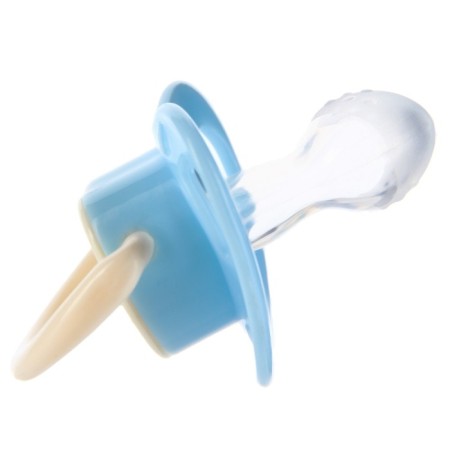 Owl-dummy is anatomical, silicone, from 0 months., Blue color-4