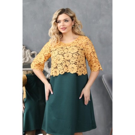 Women's dress, size 60, green color-11