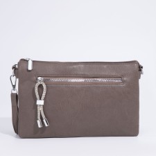 Bag Cross-Bodi with a zipper, khaki color