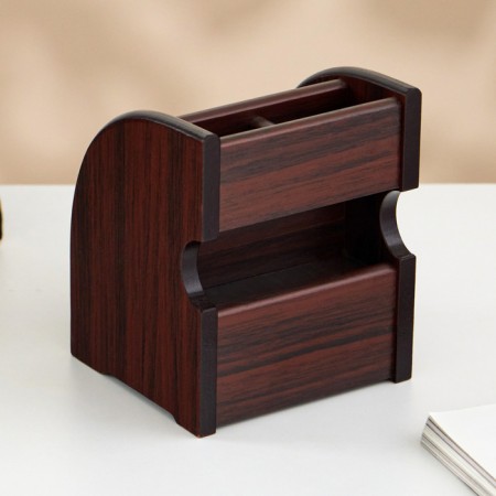 Organizer 2 sections, 1 drawer, series of cherry with Kant Black, 12x12x14cm-2