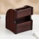 Organizer 2 sections, 1 drawer, series of cherry with Kant Black, 12x12x14cm