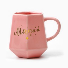 Ceramic mug “Dream”, 300 ml, pink color