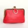Cosmetic bag, 2 departments on the frame, pink