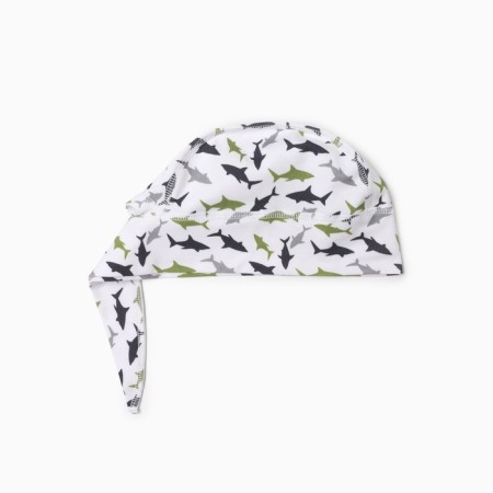 Children's bandana, white color, size 46-48