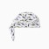 Children's bandana, white color, size 46-48