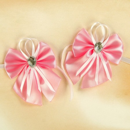 Baltic Babochka wedding for decor, satin, 2 pcs, pink-2