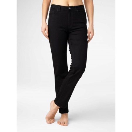 Women's jeans with high landing Conte Elegant, size M, color Deep Black