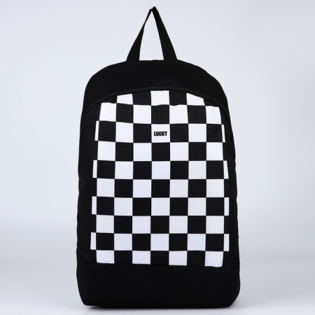 Backpack school textile Lucky, 46x30x10 cm, vertical pocket, black color-1