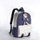 Youth backpack on lightning from textiles, 2 pockets, blue color