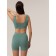 Top female supporting on the wide straps of Mirey, size 50, green color