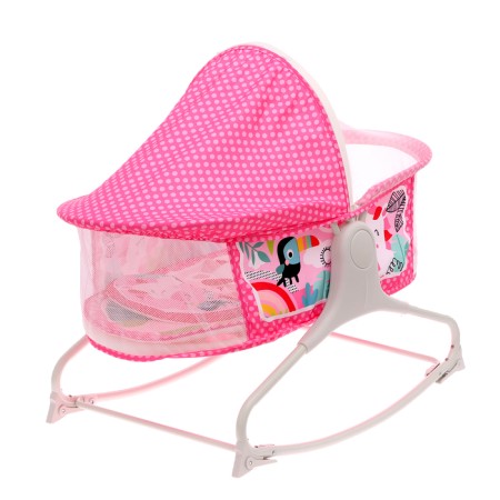 Musical cradle for newborns, pink color-2