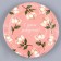 Disposable paper plate "Happy birthday", flowers, 18 cm