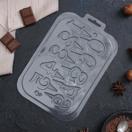 Form for chocolate and sweets Plastic “Figures on the leg”, 21 × 15 cm, the color is transparent-1