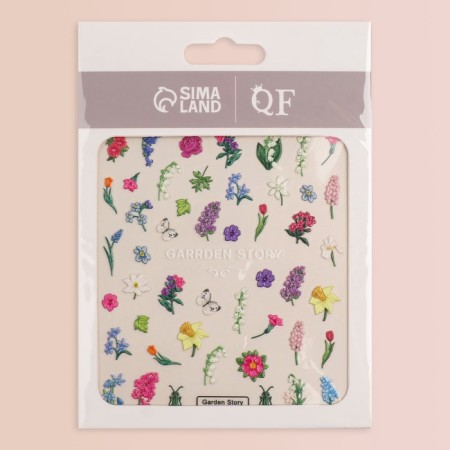 Nail stickers "Gifts of Nature", voluminous, multi -colored-3