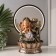 Table Polystone Fountain from the Network, Ganesha's backlight with a lotus at the waterfall 25x20x34 cm