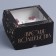 Folding box for 4 cupcakes with the window "Time of Magic", 16 x 16 x 10 cm, New Year
