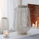 Metal candlestick, PVC "flashlight. Book" White 39x25x25 cm