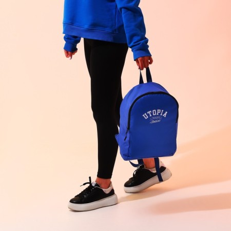 Backpack school textile Utopia, 38x14x27 cm, blue color-7