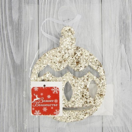 Christmas tree decoration "flickering ball" 11.5x14.5 cm-1