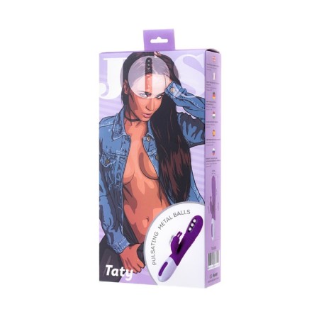 The vibrator with the Jos Taty clitoris stimulator, pulsating, purple, 21.5 cm-4