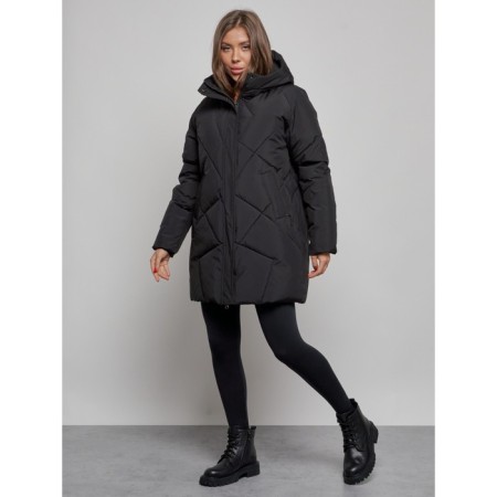 Winter jacket female, size 50, black color-2