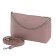 Female bag, genuine leather, pink 25x10x16 cm