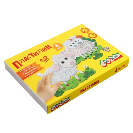 Plasticine 8 colors 120 g, "Kalyak-Malyak", with a stack-1