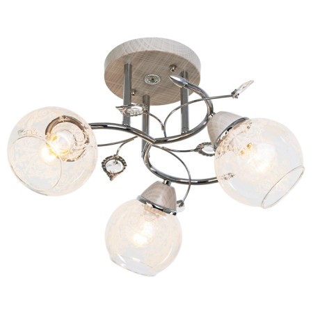 Lamp Ceiling Economy light 2319LM/3, 3x40W, E27, 28x53x53 cm, beige color-1