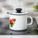 A mug with a nose, 1 l, with a lid, a mix neckline, white color