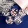 Hairpin "bead" rhinestones, 0.8x6 cm, mix