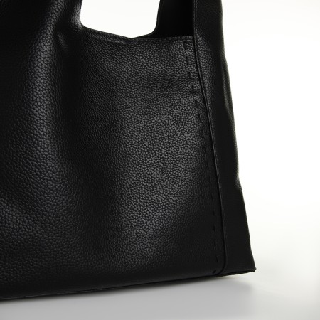 Bag Women's bag 2 in 1, on the button, cosmetic bag, black color-3