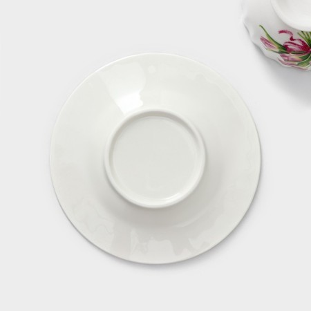 Service Service Spring, 12 objects: 6 mugs 220 ml, 6 saucers d = 15 cm, white color-7