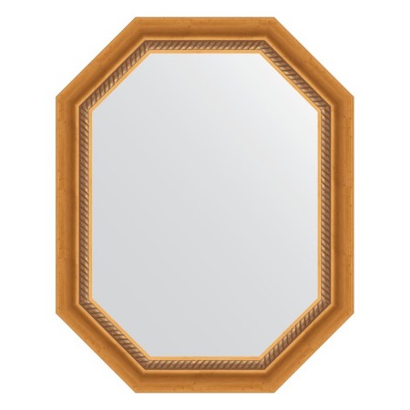 Mirror in the baguette frame, aged gold with weaving 70 mm, 58x73 cm