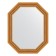 Mirror in the baguette frame, aged gold with weaving 70 mm, 58x73 cm
