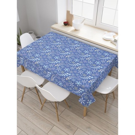 Tables on the table "Dance of Snowflakes", rectangular, Saten, size 120x145 cm