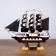 Ariadna ship, 20x5x19cm, black sails