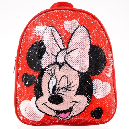 Baby backpack with bilateral sequins, 23 cm x 12 cm x 27 cm "Mouse", Minnie Mouse-5