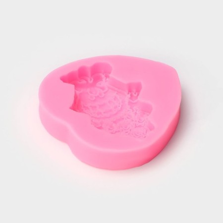 Mold "Doll", silicone, 6.5 × 6.8 × 1.3 cm, color mix-3