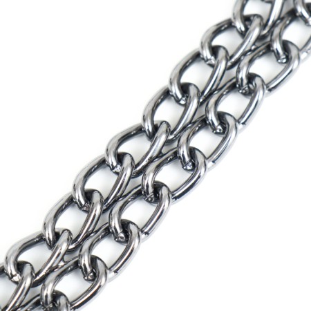 Collar - half -stain two -rowing metal, 50 cm, wire thickness 2.5 mm, black-3