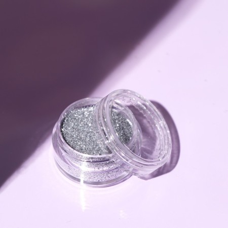 Cosmetic glitter in the jar "silver", 5 g-1