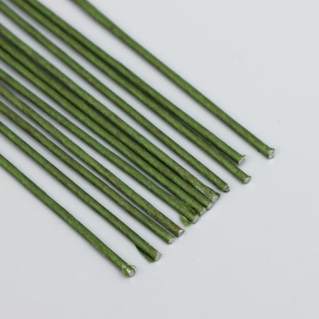 Wire for creativity "Florico" 1.6 mm, 12 pcs, 40 cm, in paper braid, green-1