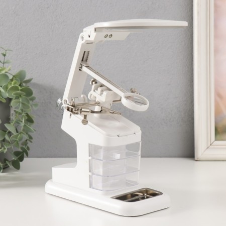 Lupa lamp set with a magnifying glass x2.5 x4.5 x25 LEDX2 from LR44 white 18.5x11.5x23 cm