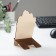 Standing for the phone "Paw", 15x8.5 cm, lamination, tree