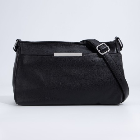 Bag Cross-Bodi with a zipper, black color
