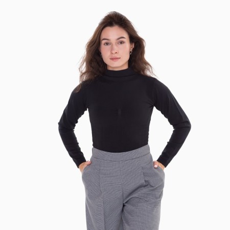 Female jumper, black color, size 46