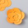 The workpiece of Foamiran "Flower Curly" 10x9.5 cm set 5 pcs. orange