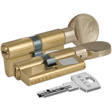 Kale 164 BM/90, 40x10x40 mm cylinder mechanism, with a turntable, 5 keys, brass color