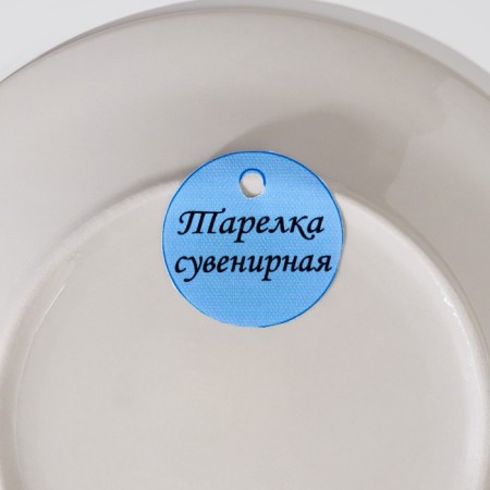 Decorative plate "Paris", with a pattern on canvas, D = 20 cm-4