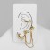 Set of earrings and cafs "Classic", color gold