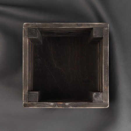 Needlework box, wooden, 15 × 15 × 10 cm, black color-3